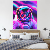 宇宙飛行士ネコ キャンバスプリント (インサイチュ (寝室))