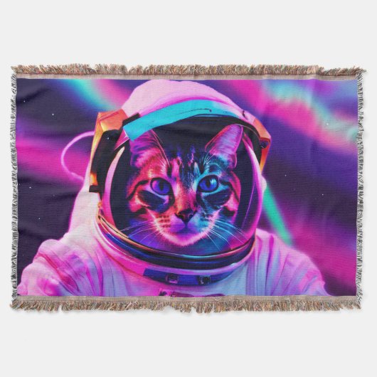 宇宙飛行士ネコ スローブランケット (正面)