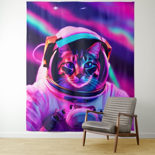 宇宙飛行士ネコ タペストリー (インサイチュ)