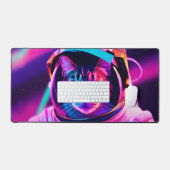 宇宙飛行士ネコ デスクマット (キーボード&マウス)