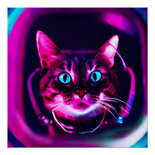 宇宙飛行士ネコ ポスター (正面)
