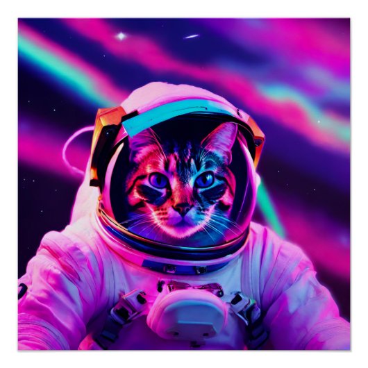 宇宙飛行士ネコ ポスター (正面)