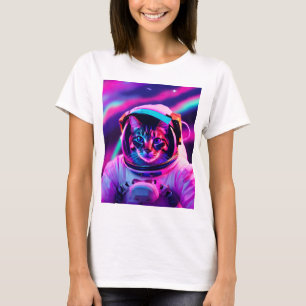 宇宙飛行士ネコ Tシャツ