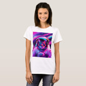 宇宙飛行士ネコ Tシャツ (正面フル)