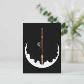 宇宙飛行士バソニストのジャズ音楽ギフトバスーン ポストカード (スタンド正面)