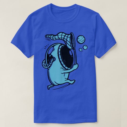 宇宙飛行士バブルカートゥーン宇宙 Tシャツ (デザイン正面)