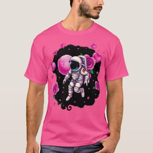 宇宙飛行士バレンタインローズ Tシャツ (正面)