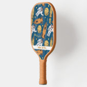 宇宙飛行士パターン、カスタム文字カッコいい ピックルボールラケット (左)