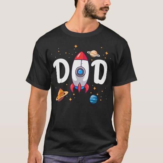 宇宙飛行士パパ 誕生日の男の子の1歳の誕生日 Tシャツ (正面)