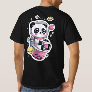 宇宙飛行士パンダのボバティー かわいい宇宙パンダ Tシャツ
