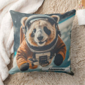宇宙飛行士パンダの宇宙シュールアニマルナースリー クッション (ブランケット)