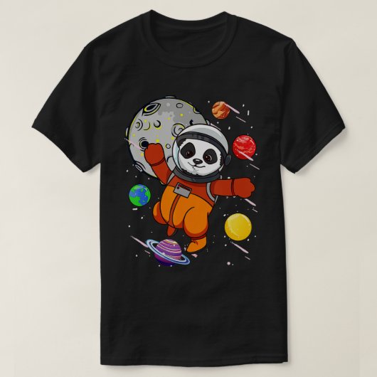 宇宙飛行士パンダ宇宙惑星パンダBear Cos Tシャツ (デザイン正面)