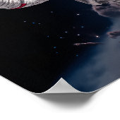 宇宙飛行士パンチング – グラフィティスタイル宇宙ポスター ポスター (角)