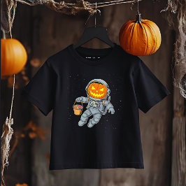 宇宙飛行士パンプキンヘッド、スペースハロウィン トドラーTシャツ