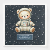 宇宙飛行士パーソナライズされたテディナプキンス赤ちゃんシャワーB (正面)