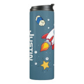 宇宙飛行士パーソナライズされた宇宙学校用品 タンブラー (回転左)