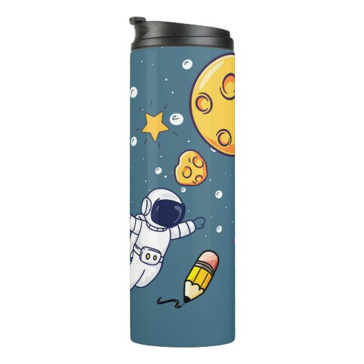 宇宙飛行士パーソナライズされた宇宙学校用品 タンブラー (回転右)