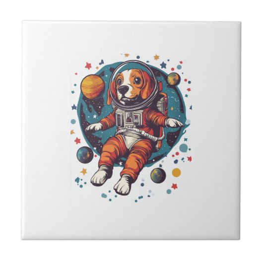 宇宙飛行士ビーグル � 宇宙探検犬 タイル (正面)