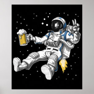 宇宙飛行士ビールパーティー ポスター