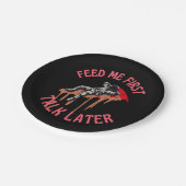 宇宙飛行士ピザ宇宙 おもしろい ペーパープレート (アングル)