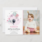 宇宙飛行士ピンクガール初の誕生日 招待状 (正面)