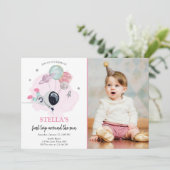 宇宙飛行士ピンクガール初の誕生日 招待状 (スタンド正面)