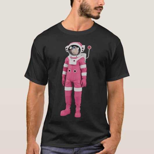 宇宙飛行士ピンク Tシャツ (正面)