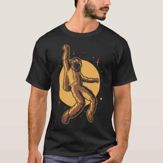 宇宙飛行士ファンキーデザイン Tシャツ (正面)