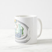 宇宙飛行士フラワーアート コーヒーマグカップ (正面右)