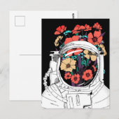 宇宙飛行士フラワー宇宙アート ポストカード (正面/裏面)