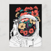 宇宙飛行士フラワー宇宙アート ポストカード (正面)