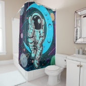 宇宙飛行士フルカラー シャワーカーテン (インサイチュ)