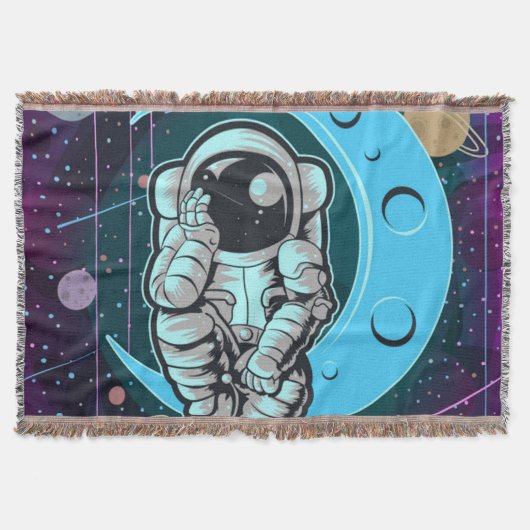 宇宙飛行士フルカラー スローブランケット (正面)
