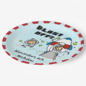 宇宙飛行士ブラストオフハッピーバースデー紙プレート ペーパープレート (アングル)