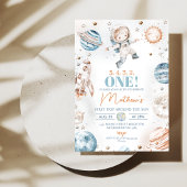 宇宙飛行士ブルーファーストのまわりにトリップザサン誕生日 招待状