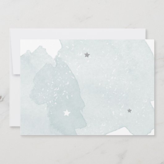 宇宙飛行士ブルーボーイファースト誕生日 招待状 (裏面)