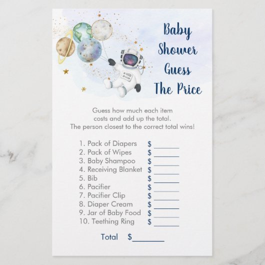 宇宙飛行士ブルー金ゴールド宇宙はプライスゲームを推測 (正面)