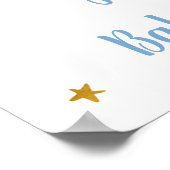 宇宙飛行士ブルー金ゴールド宇宙ベビーシャワーへようこそ ポスター (角)