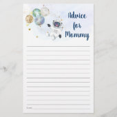 宇宙飛行士ブルー金ゴールド宇宙ベビーシャワーアドバイス (正面)