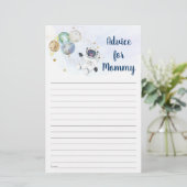 宇宙飛行士ブルー金ゴールド宇宙ベビーシャワーアドバイス (スタンド正面)