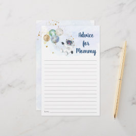 宇宙飛行士ブルー金ゴールド宇宙ベビーシャワーアドバイス