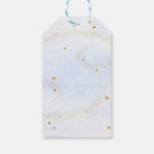 宇宙飛行士ブルー金ゴールド宇宙誕生日 ギフトタグ (裏面)