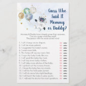 宇宙飛行士ブルー金ゴールド宇宙誰がゲームを言ったか推測 (正面)