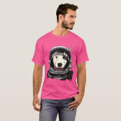 宇宙飛行士ブル・テリアいじめっ犬の恋人 Tシャツ (正面フル)