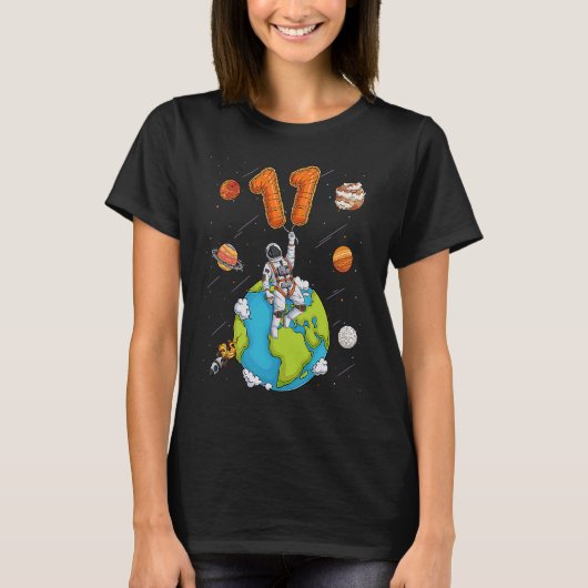 宇宙飛行士プラネット宇宙11歳11日 Tシャツ (正面)