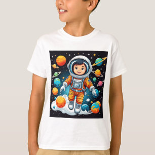 宇宙飛行士プリントTシャツ Tシャツ
