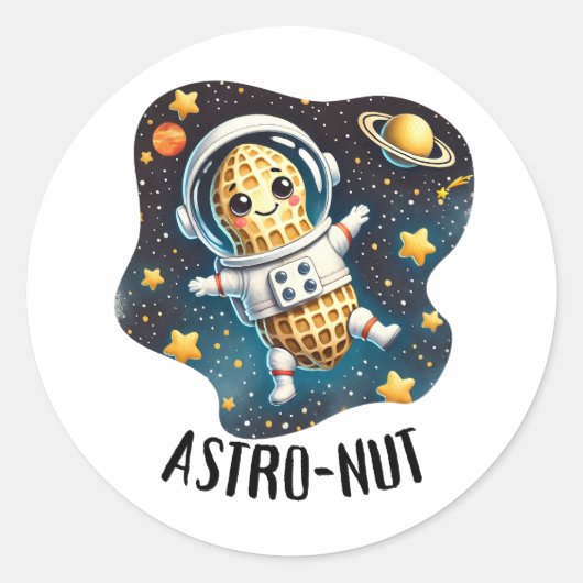 宇宙飛行士プン、アストロナッツピーナッツ | ラウンドシール (正面)