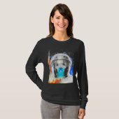宇宙飛行士プードル犬プードル犬の恋人プードル犬 Tシャツ (正面フル)