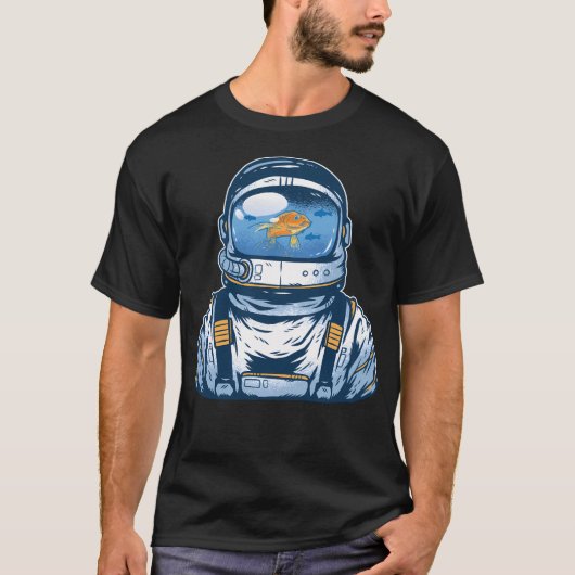 宇宙飛行士ヘルメット Tシャツ (正面)