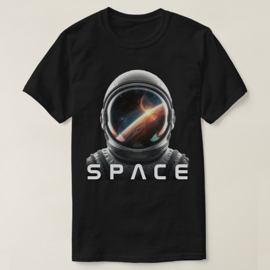 宇宙飛行士ヘルメット Tシャツ (デザイン正面)